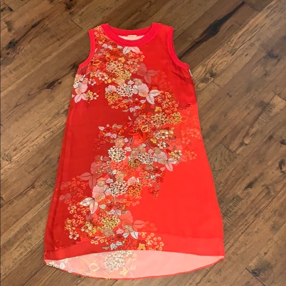 ElieTahari red floral dress never worn! Beautiful - Picture 1 of 7